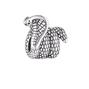 925 Sterling Silver Cobra Charm